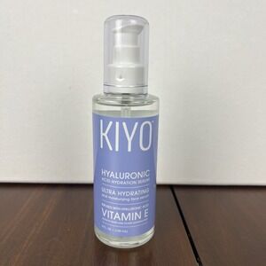 KIYO Hyaluronic Acid Serum 4oz Vitamin E Hydrating Anti-Aging Face Plumping USA